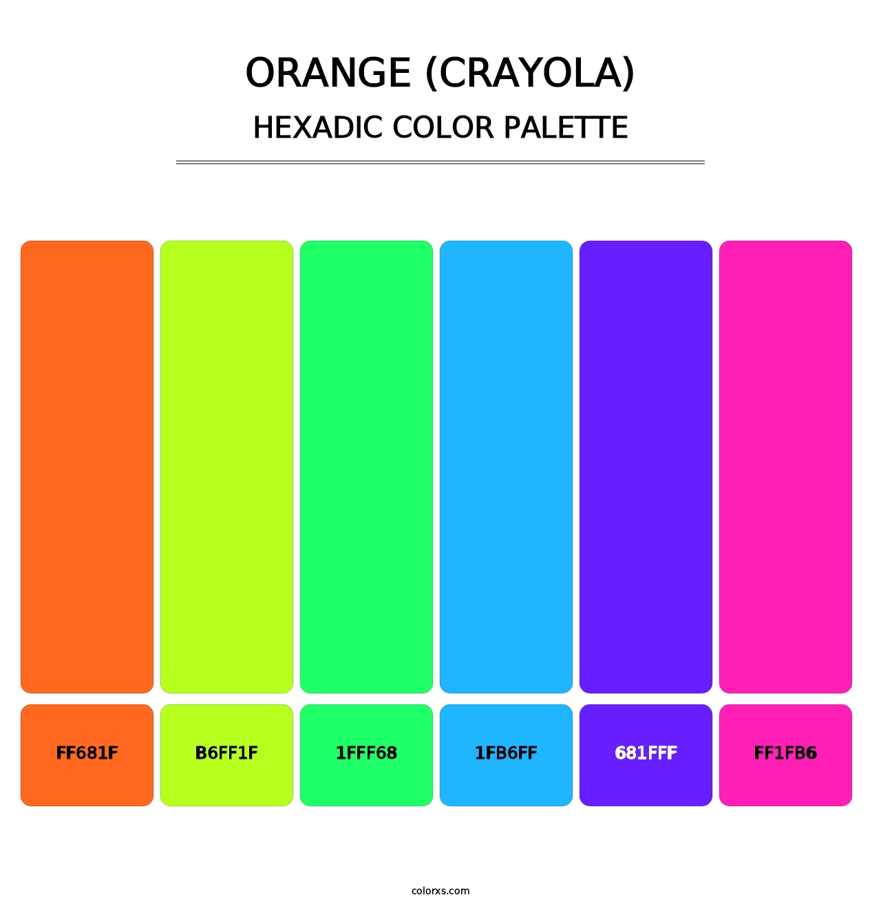 Orange (Crayola) - Hexadic Color Palette