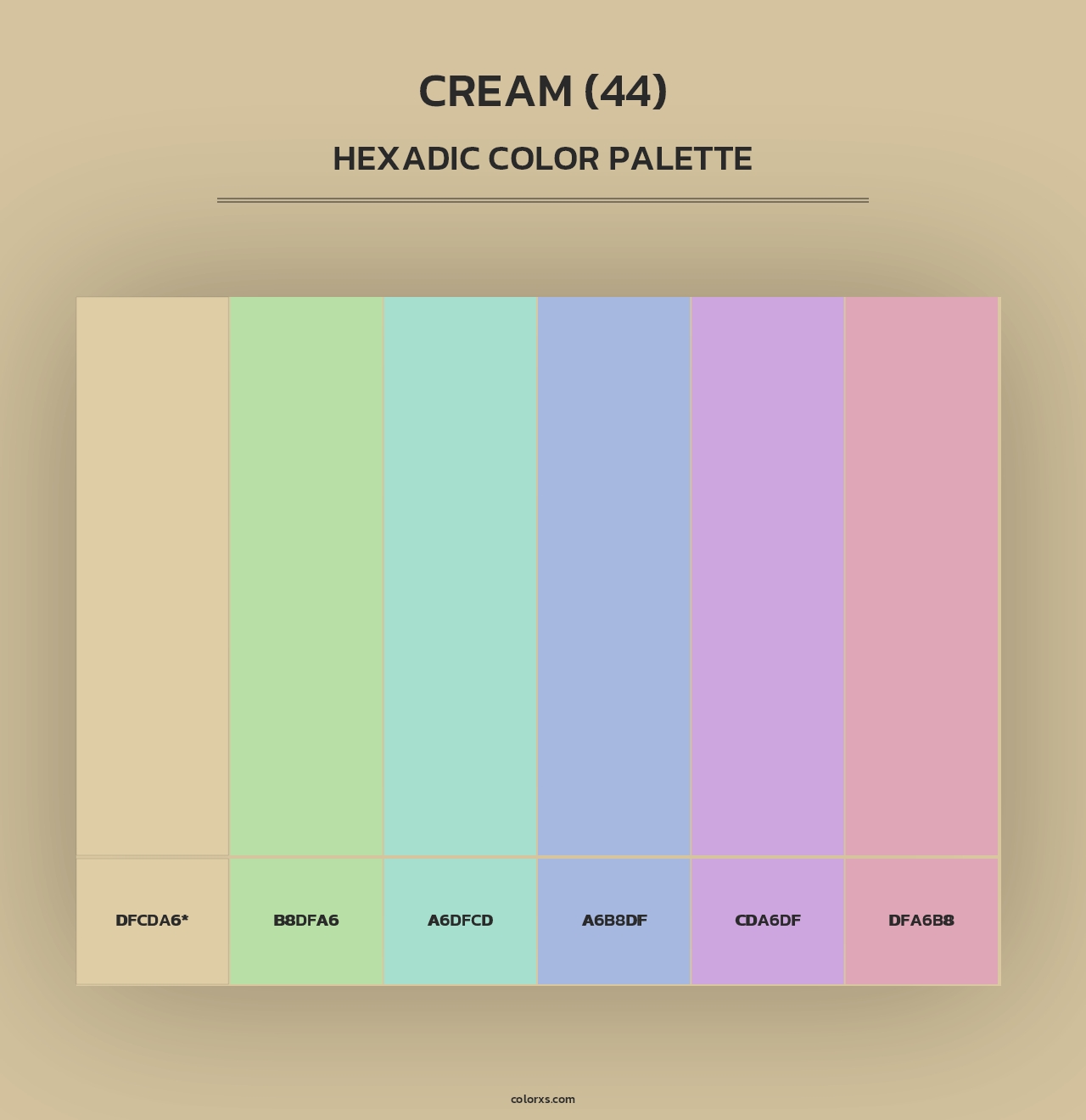 Cream (44) - Hexadic Color Palette