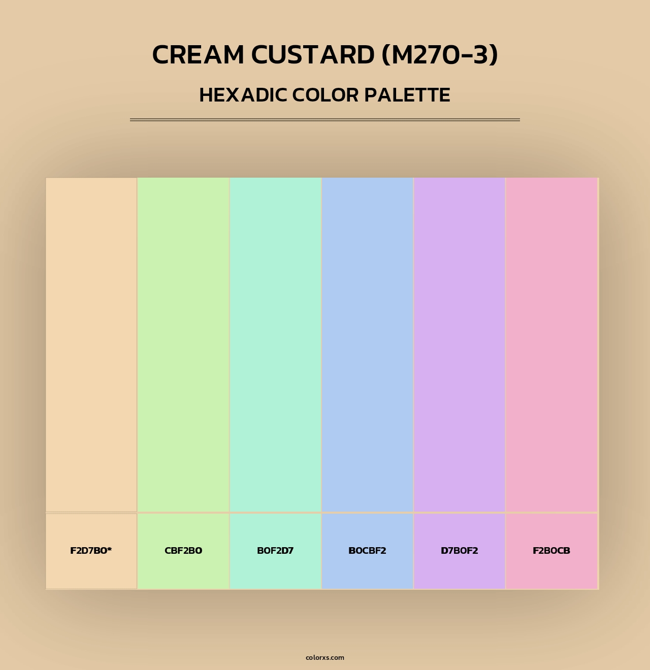 Cream Custard (M270-3) - Hexadic Color Palette