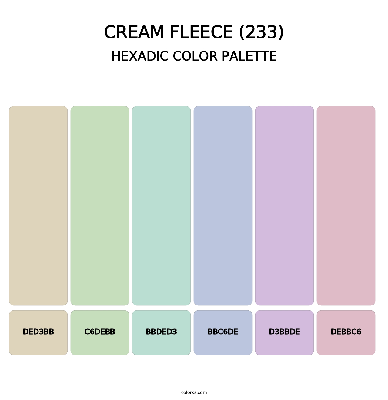 Cream Fleece (233) - Hexadic Color Palette