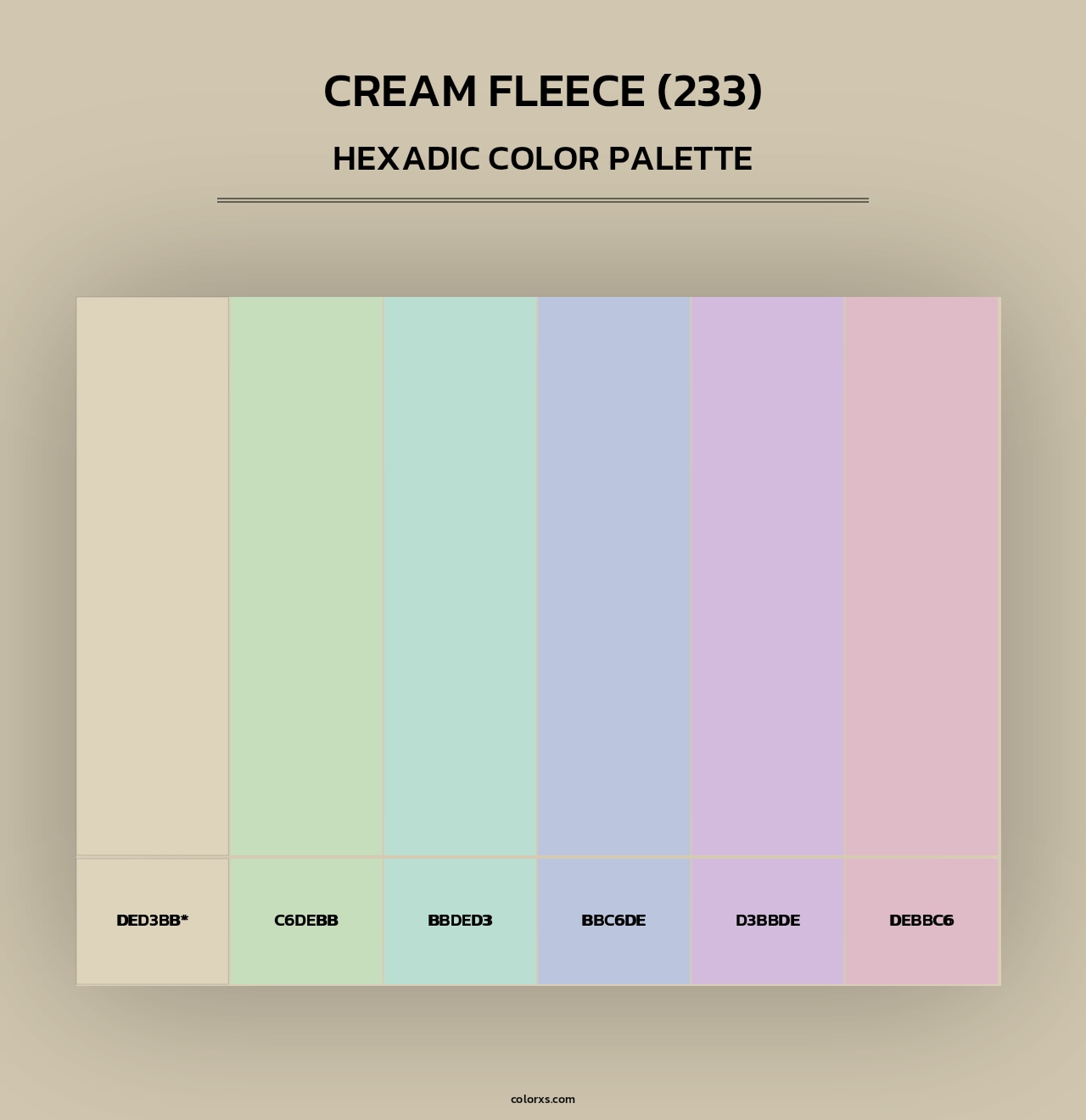 Cream Fleece (233) - Hexadic Color Palette