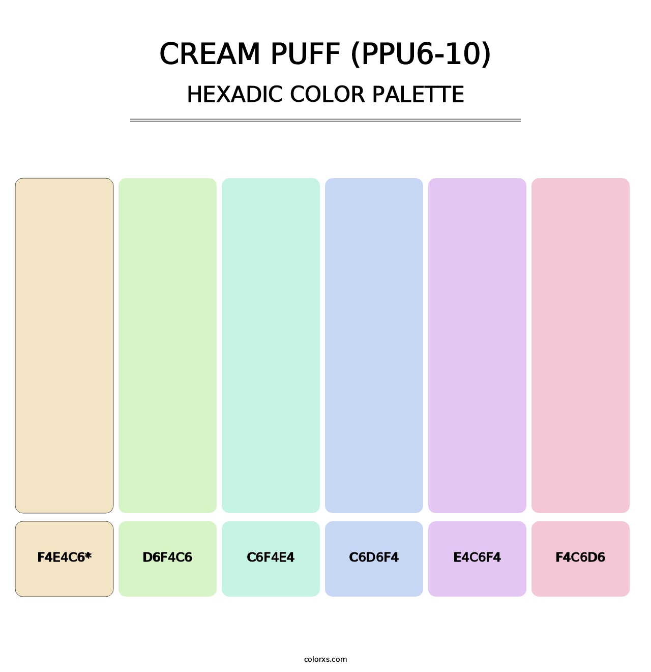 Cream Puff (PPU6-10) - Hexadic Color Palette