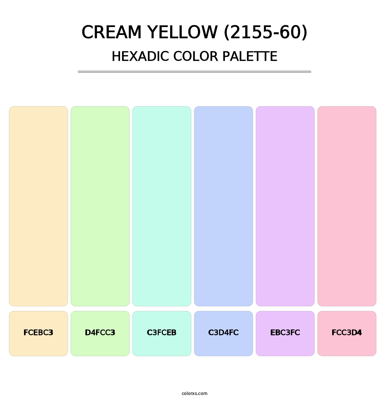 Cream Yellow (2155-60) - Hexadic Color Palette