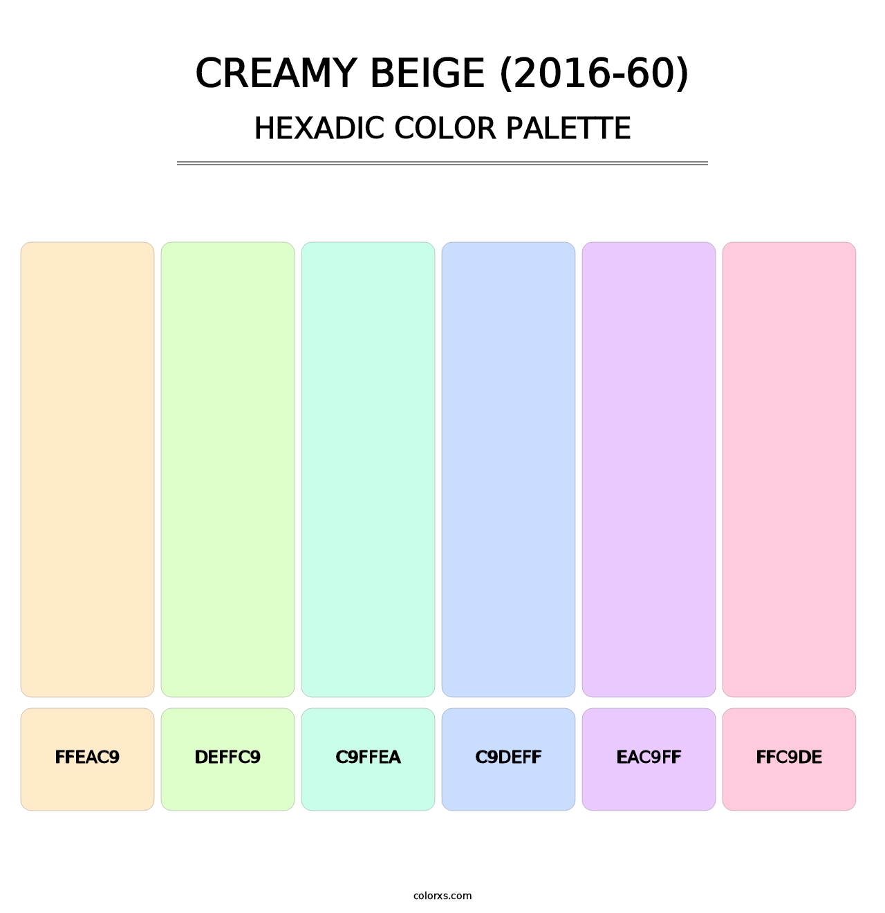 Creamy Beige (2016-60) - Hexadic Color Palette