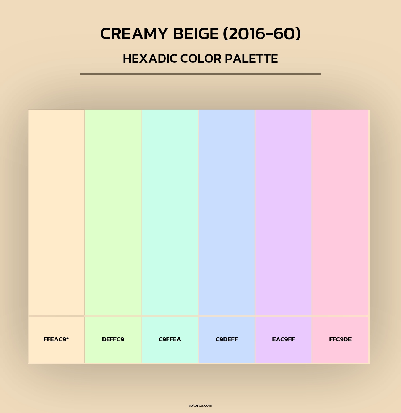 Creamy Beige (2016-60) - Hexadic Color Palette