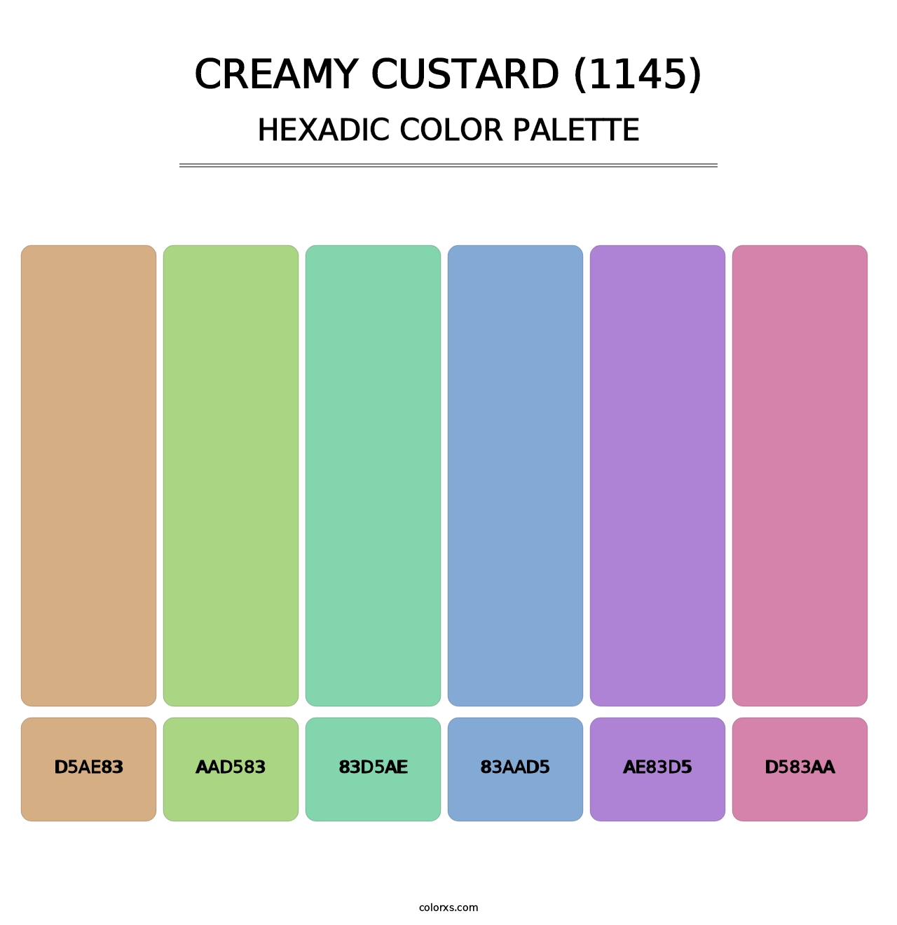 Creamy Custard (1145) - Hexadic Color Palette