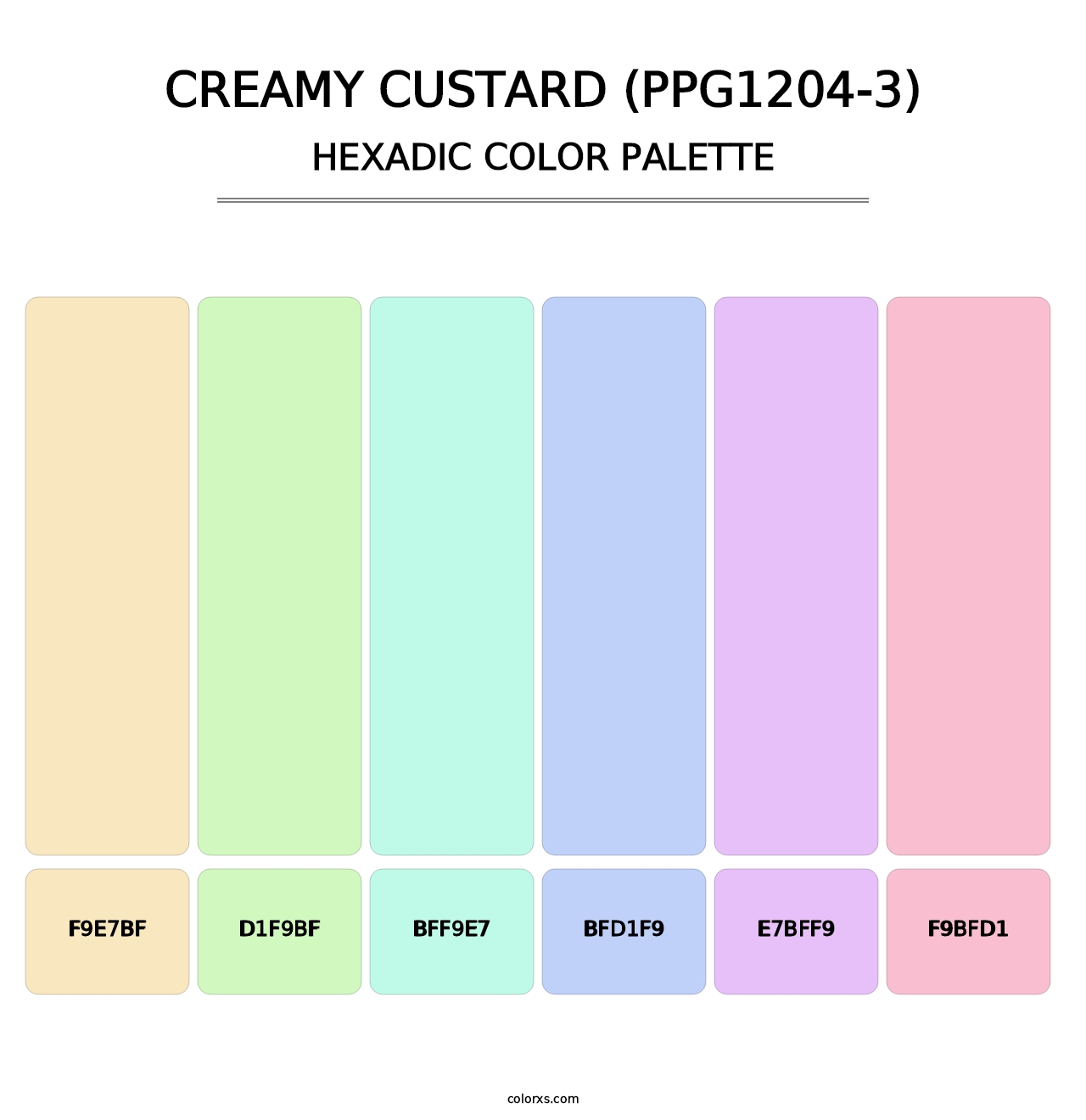 Creamy Custard (PPG1204-3) - Hexadic Color Palette