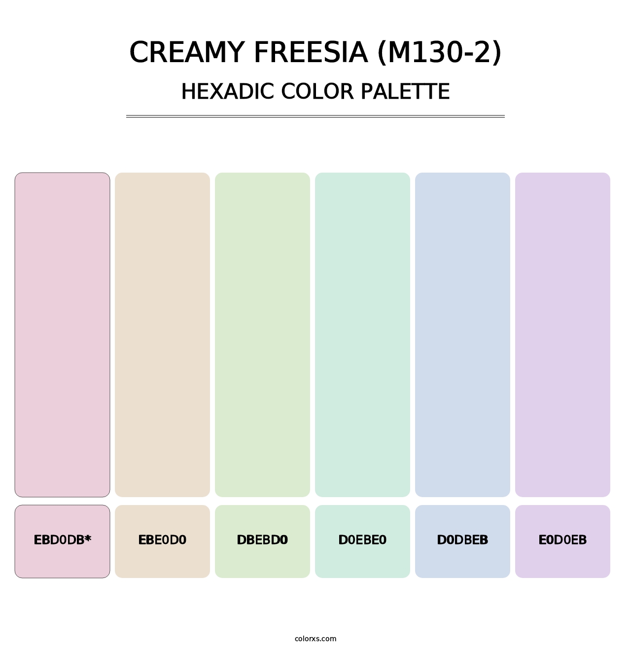 Creamy Freesia (M130-2) - Hexadic Color Palette