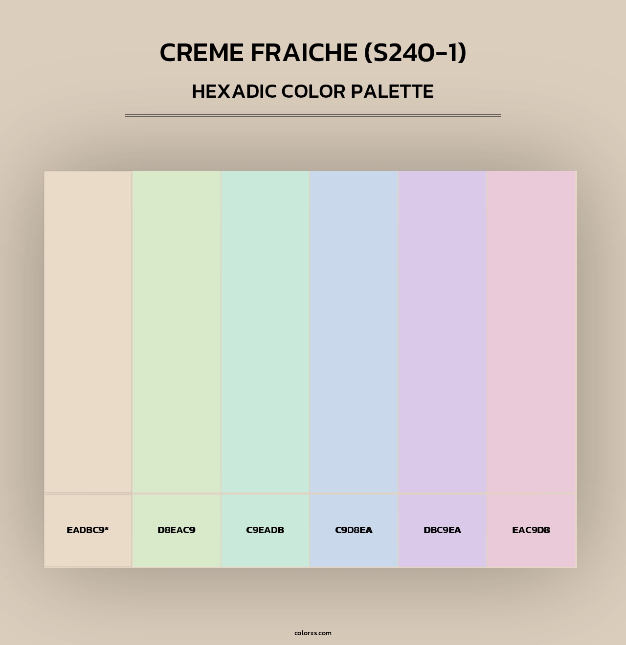 Creme Fraiche (S240-1) - Hexadic Color Palette