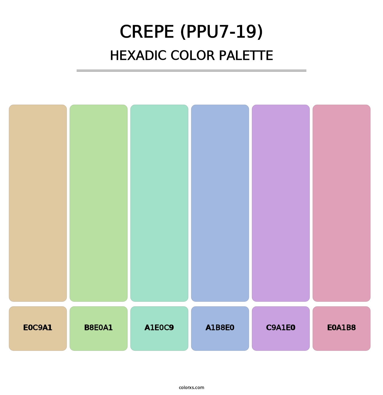 Crepe (PPU7-19) - Hexadic Color Palette