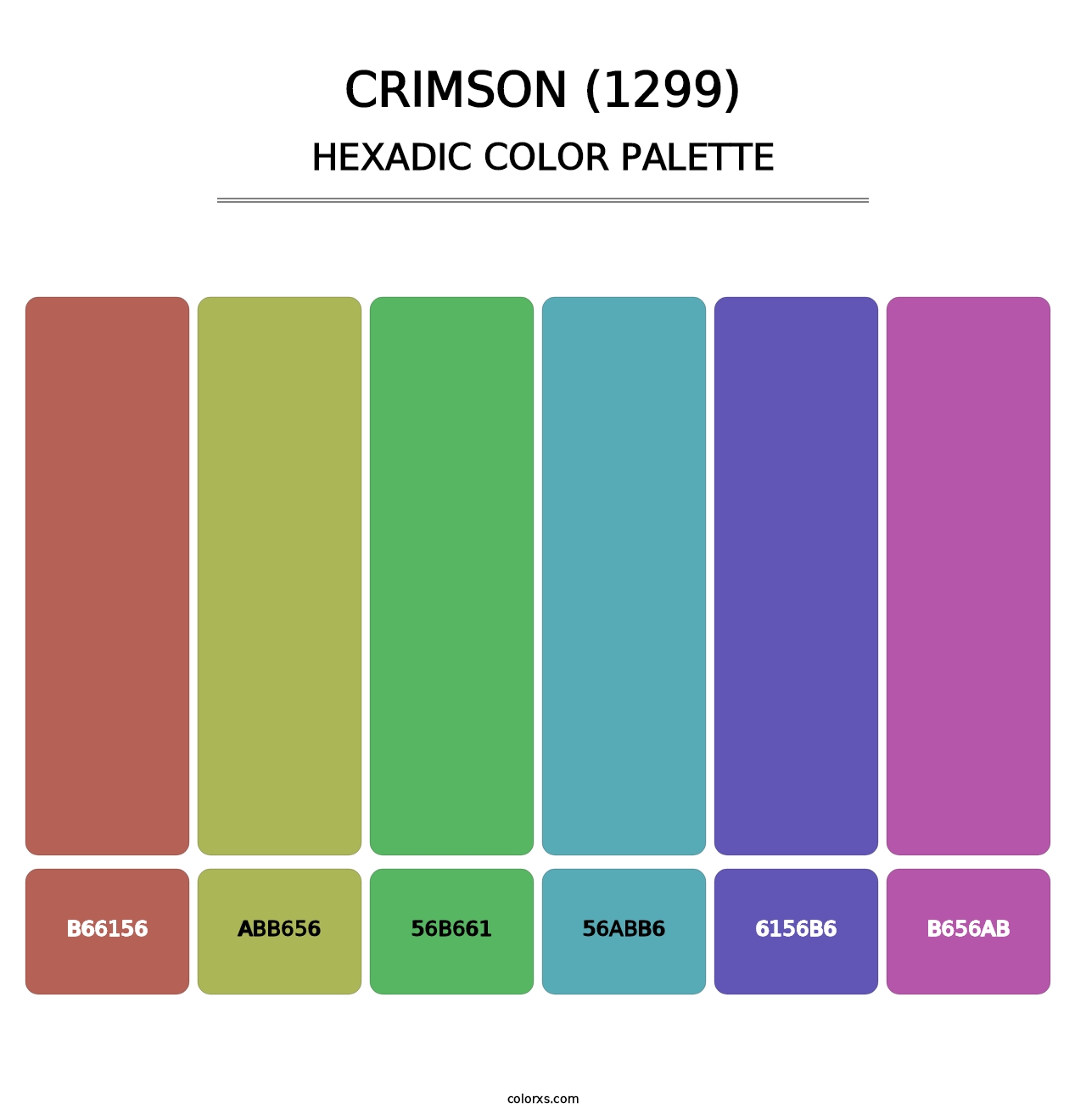 Crimson (1299) - Hexadic Color Palette