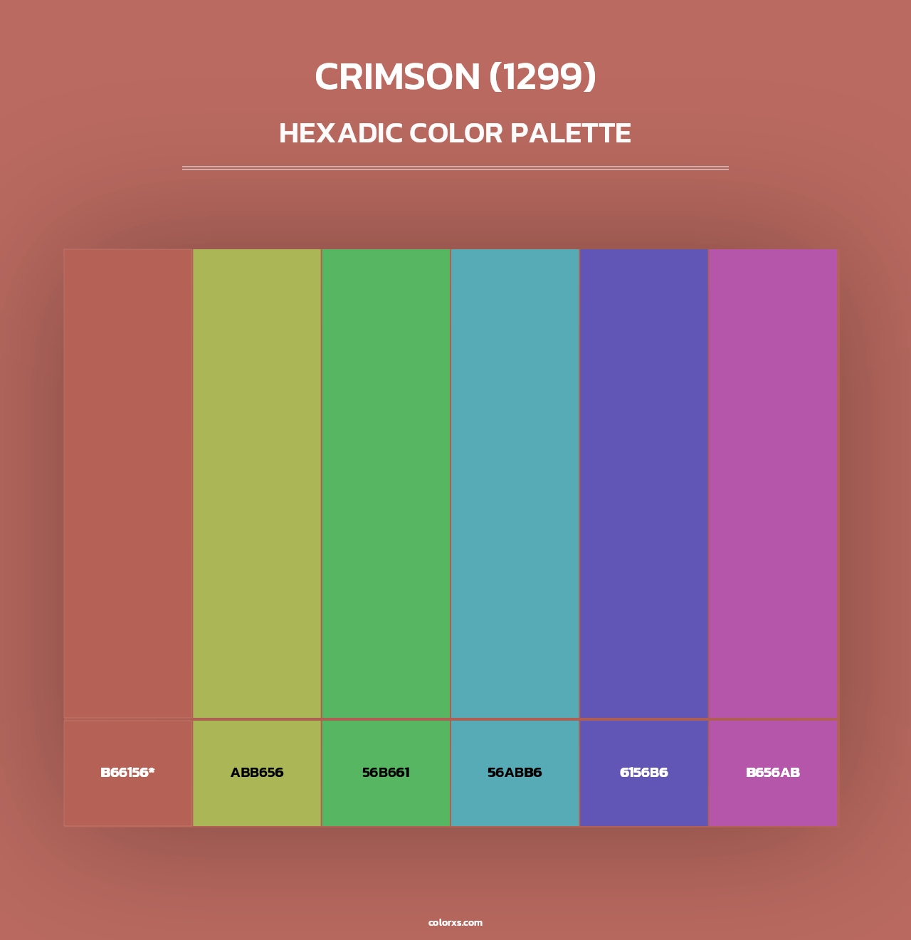 Crimson (1299) - Hexadic Color Palette