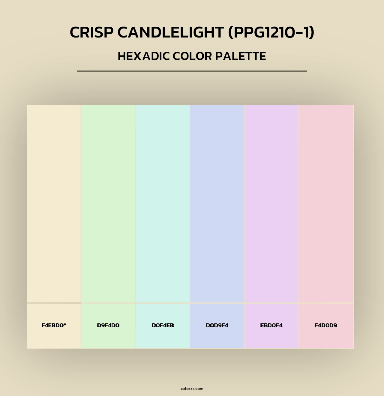 Crisp Candlelight (PPG1210-1) - Hexadic Color Palette
