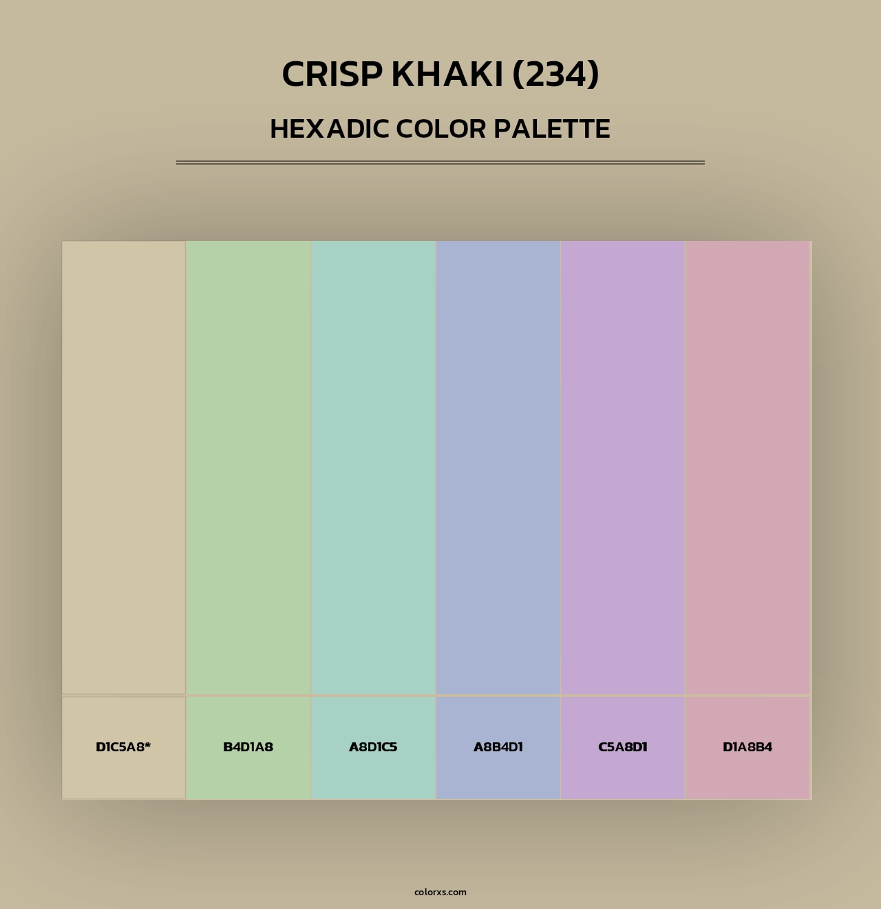 Crisp Khaki (234) - Hexadic Color Palette