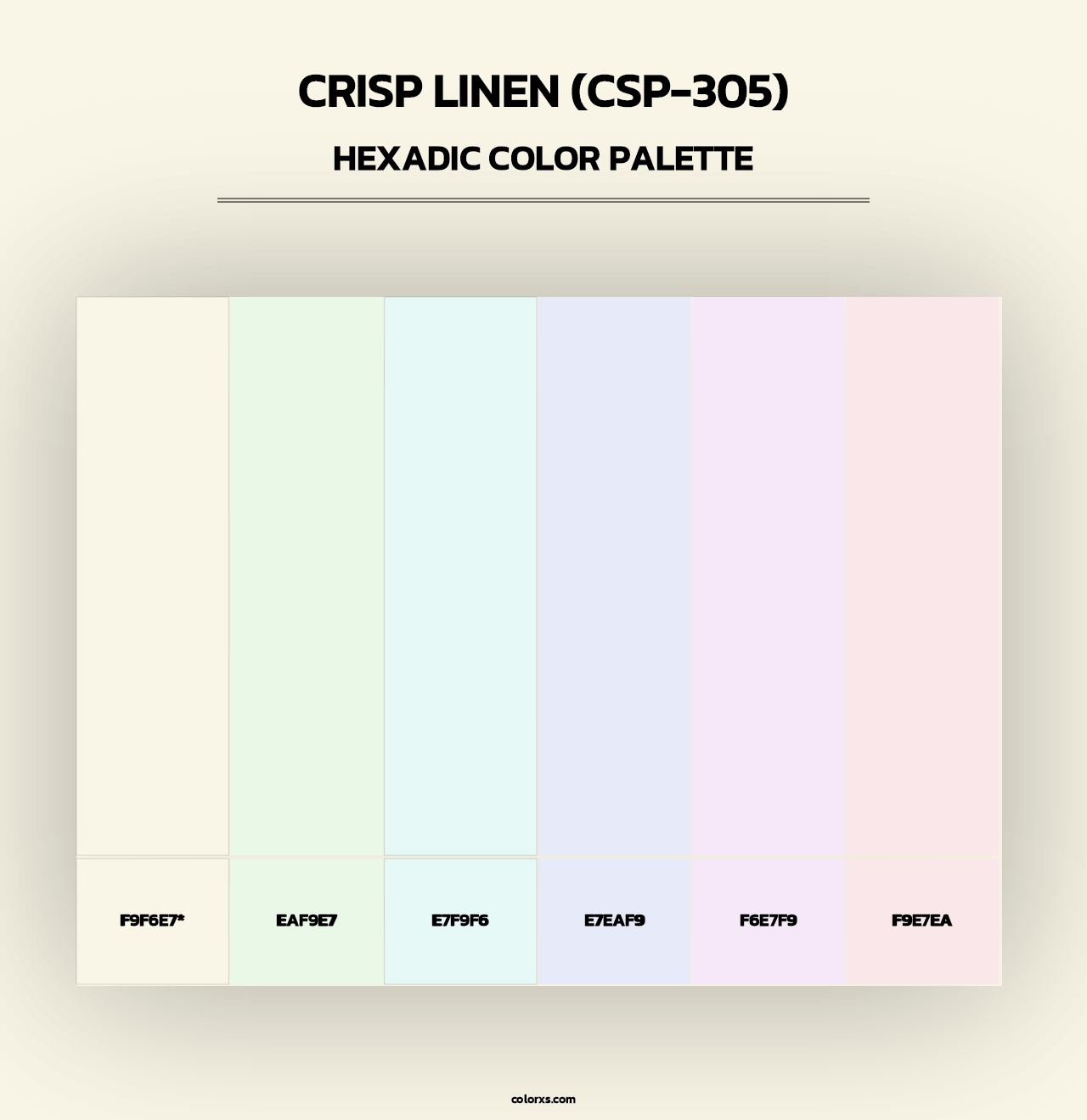 Crisp Linen (CSP-305) - Hexadic Color Palette