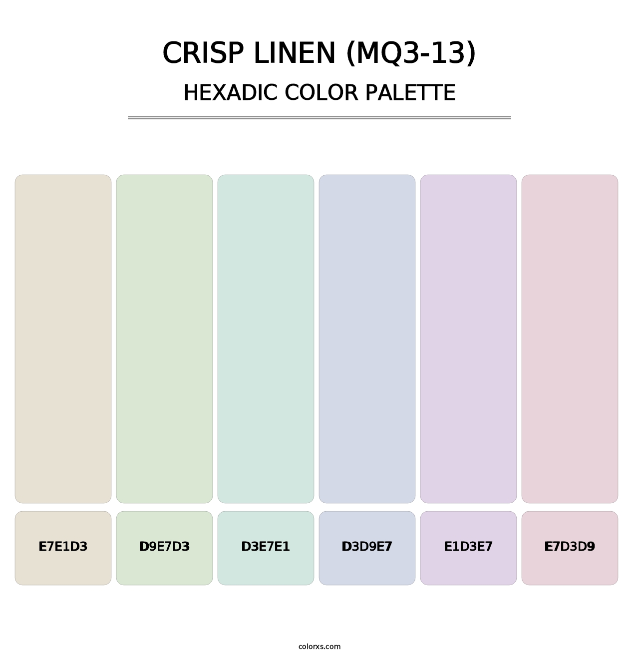 Crisp Linen (MQ3-13) - Hexadic Color Palette