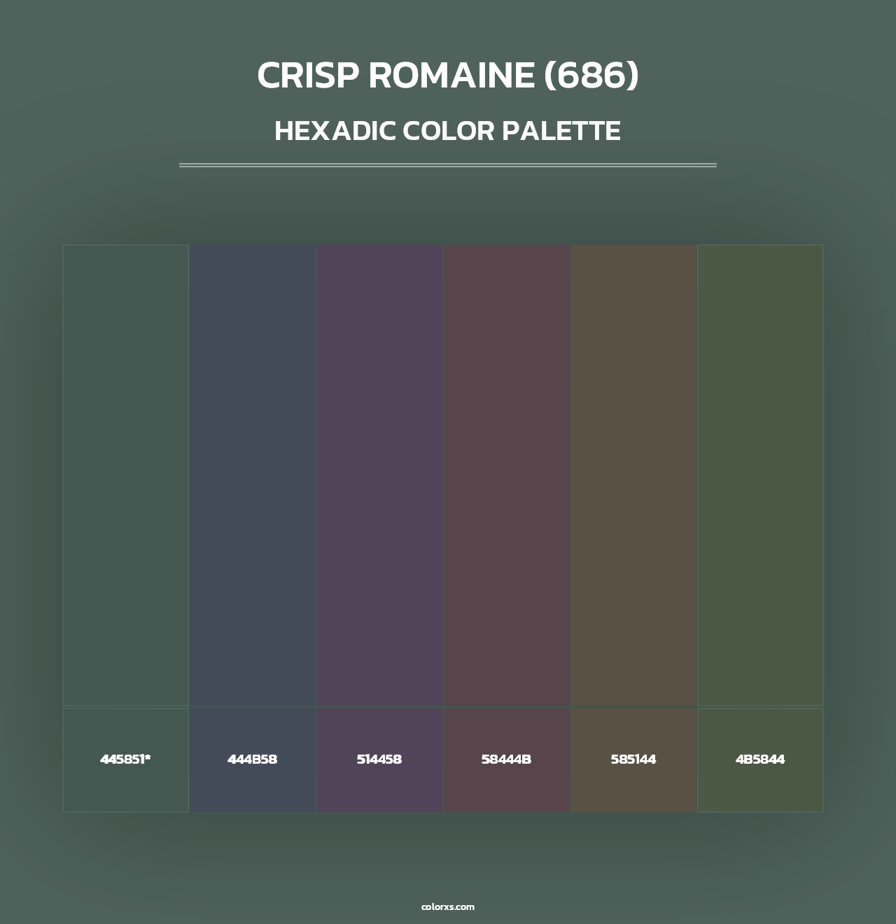 Crisp Romaine (686) - Hexadic Color Palette