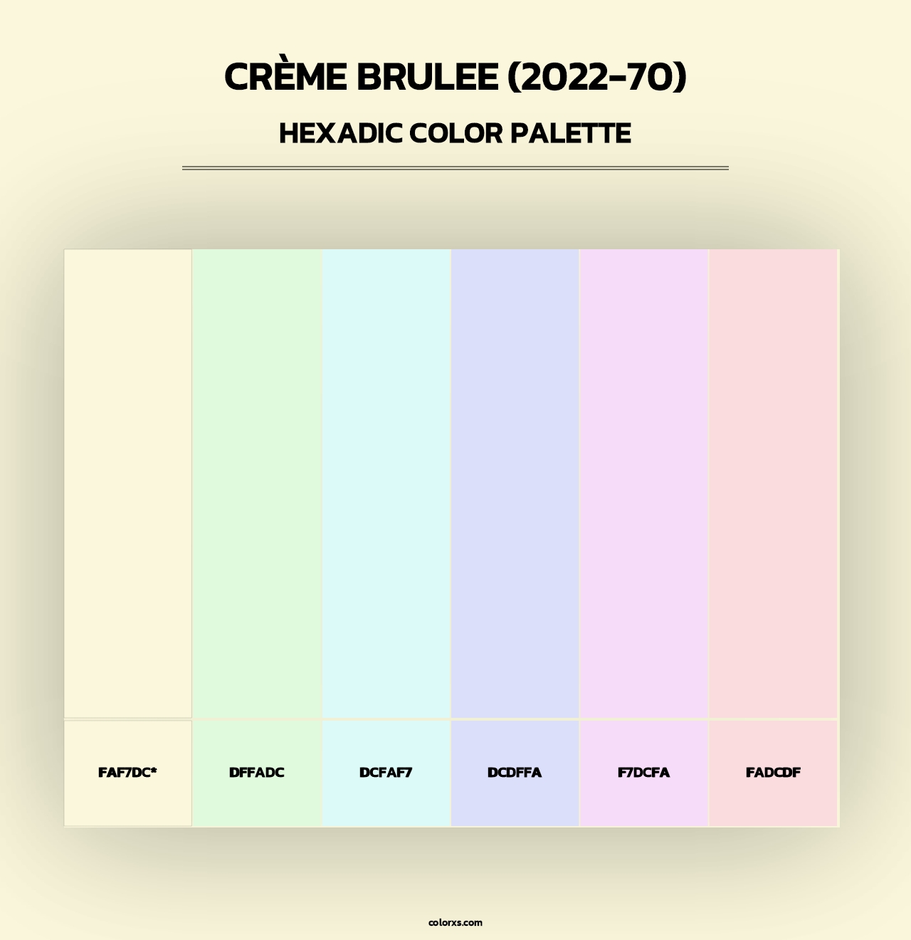 Crème Brulee (2022-70) - Hexadic Color Palette