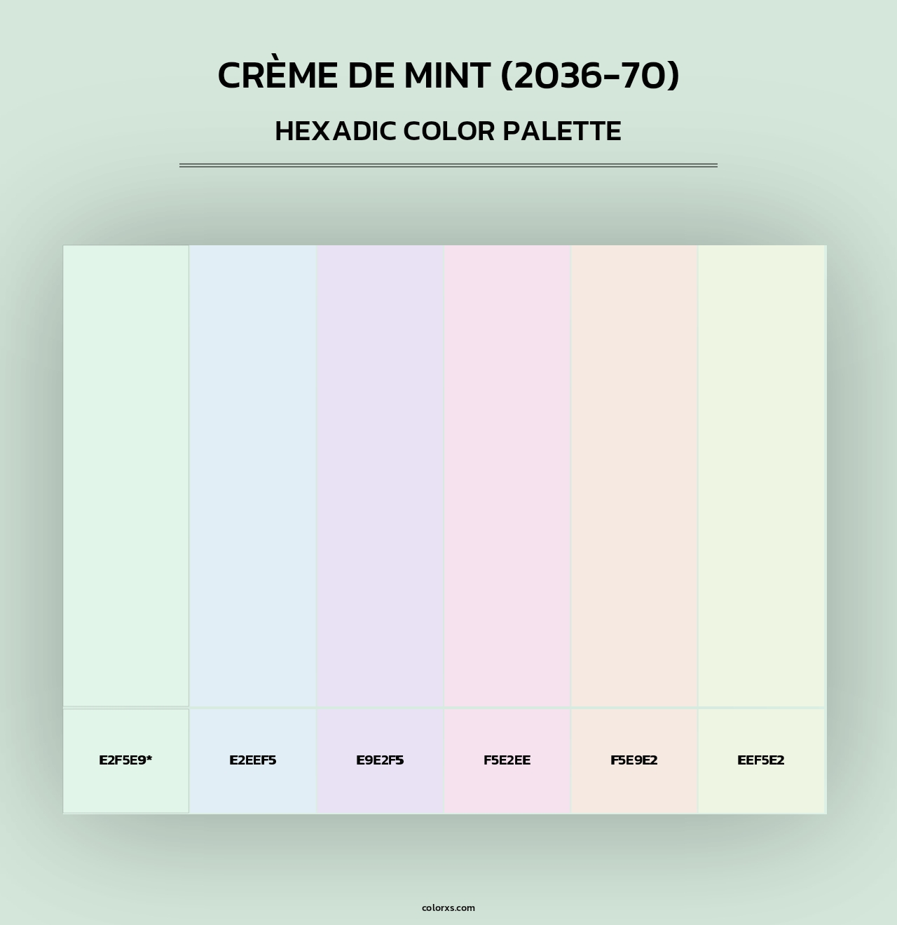Crème de Mint (2036-70) - Hexadic Color Palette