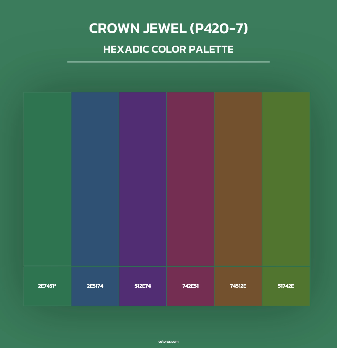 Crown Jewel (P420-7) - Hexadic Color Palette