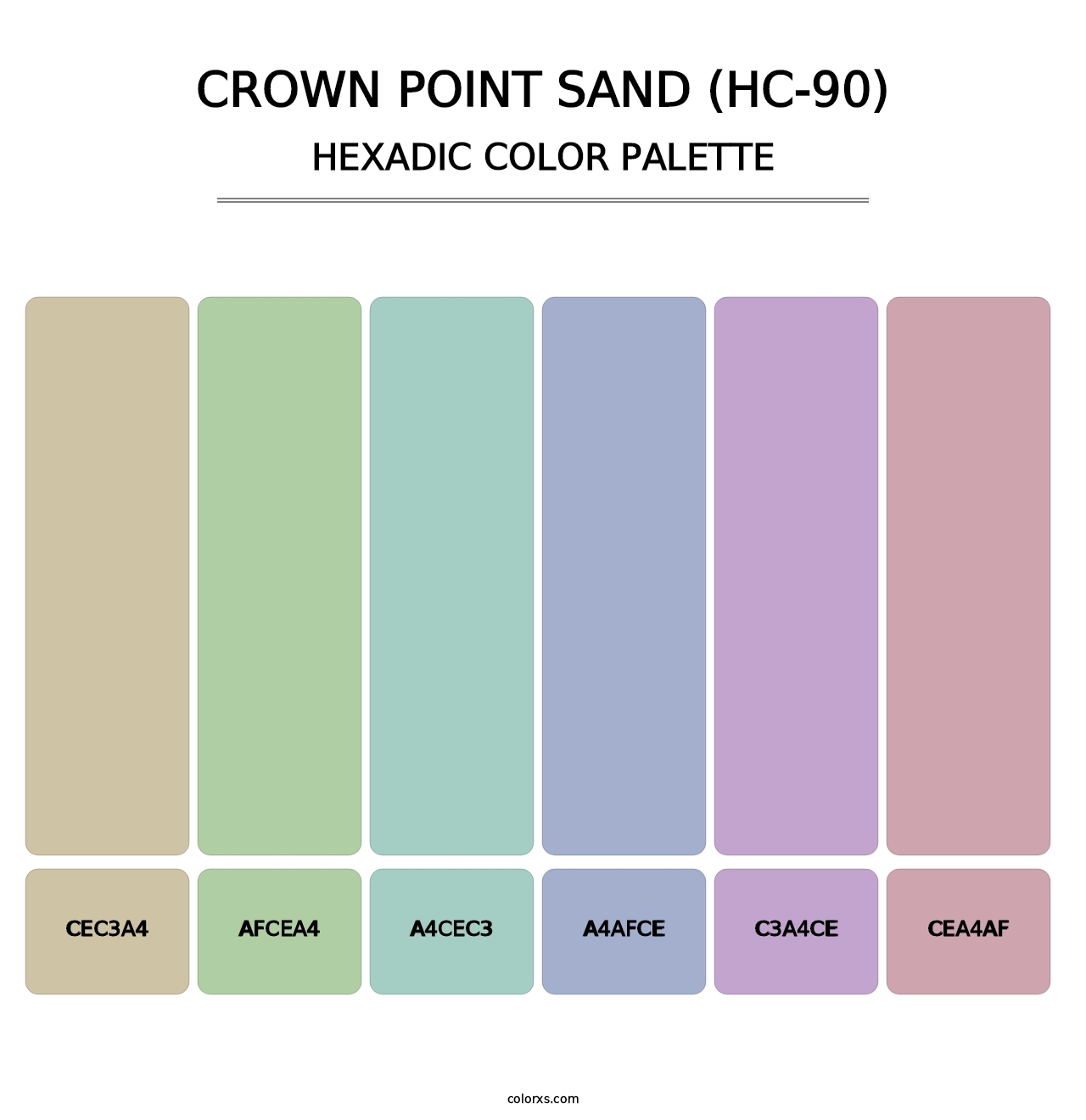 Crown Point Sand (HC-90) - Hexadic Color Palette