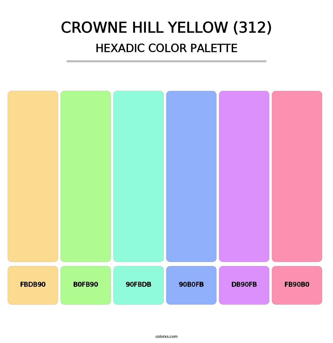 Crowne Hill Yellow (312) - Hexadic Color Palette