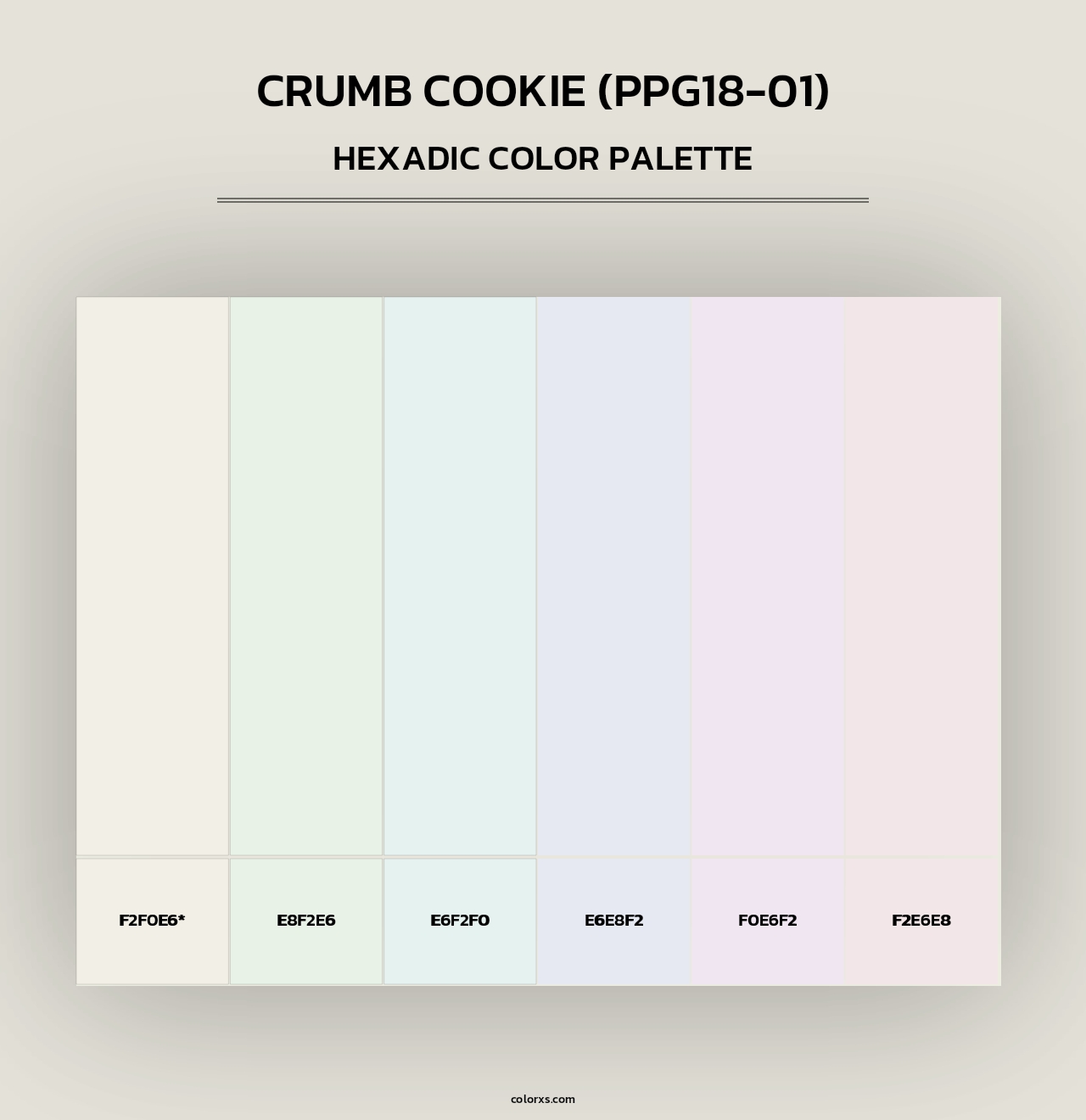 Crumb Cookie (PPG18-01) - Hexadic Color Palette
