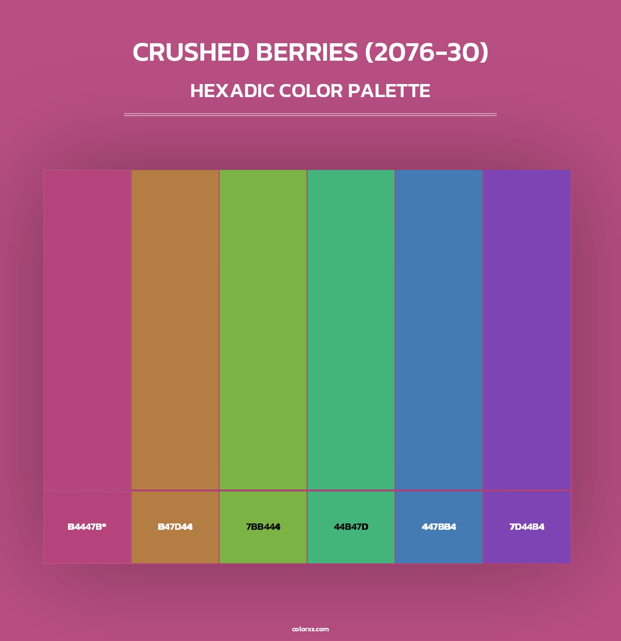 Crushed Berries (2076-30) - Hexadic Color Palette