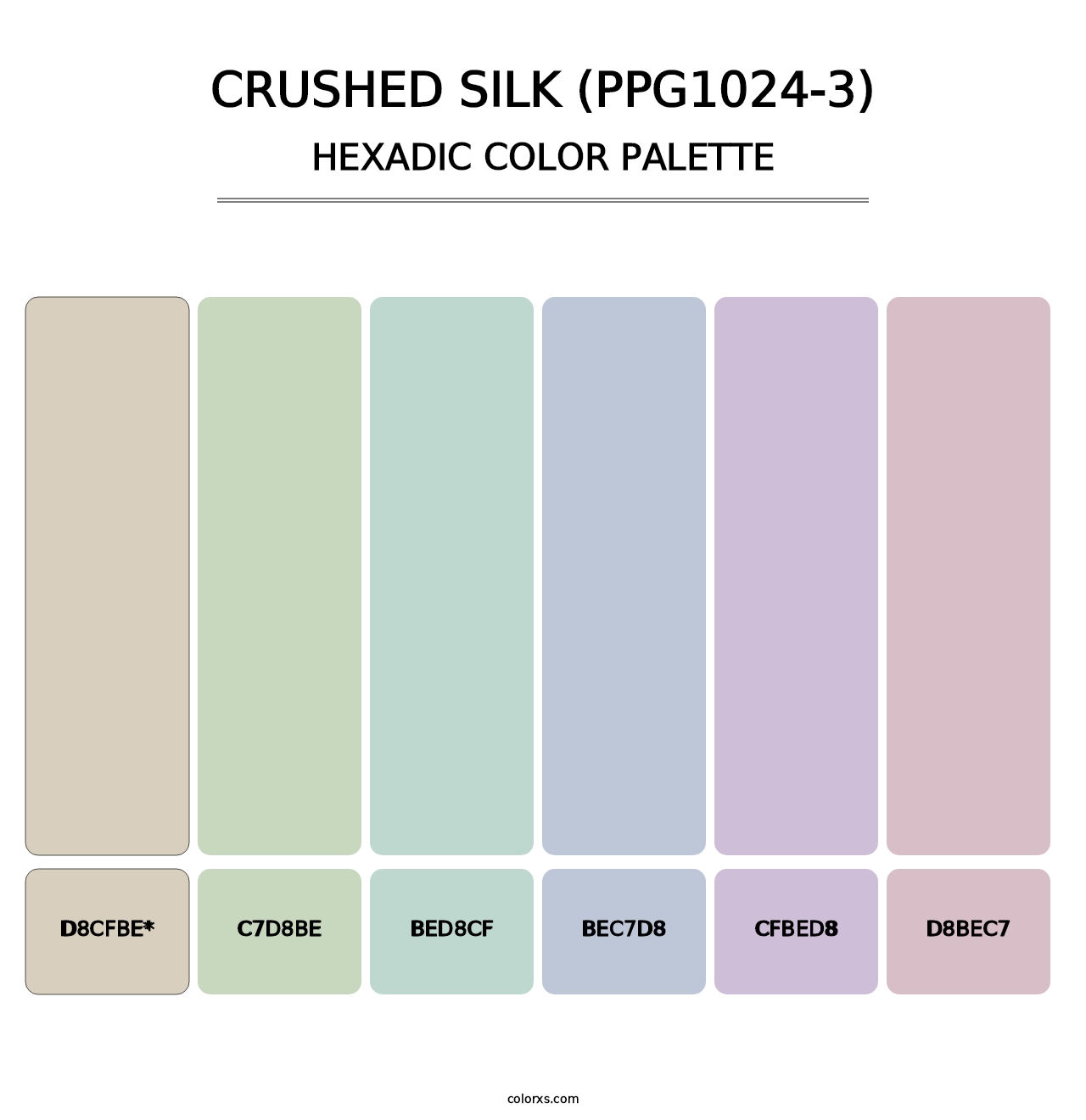 Crushed Silk (PPG1024-3) - Hexadic Color Palette