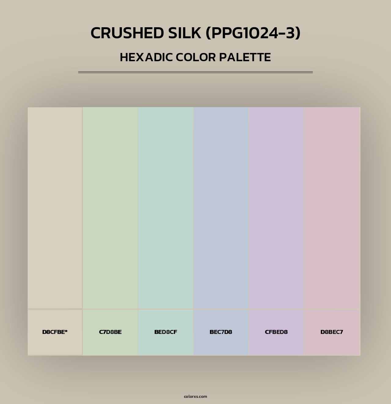 Crushed Silk (PPG1024-3) - Hexadic Color Palette