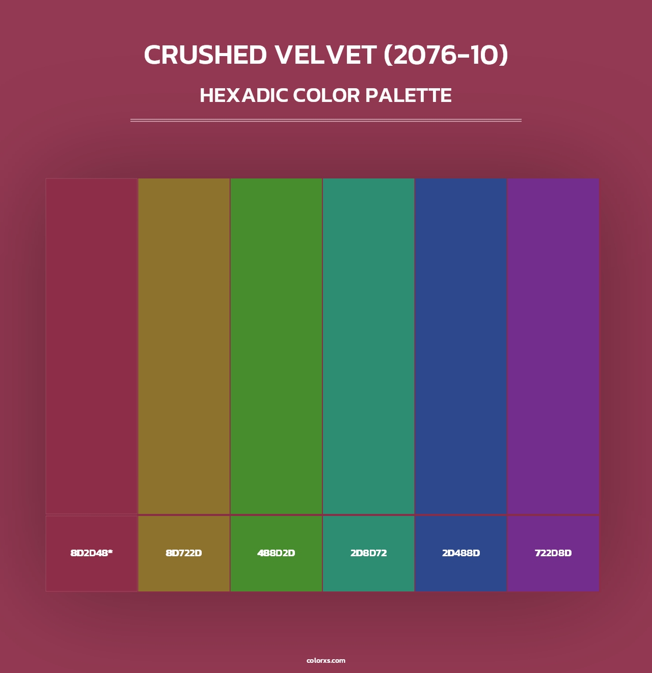 Crushed Velvet (2076-10) - Hexadic Color Palette