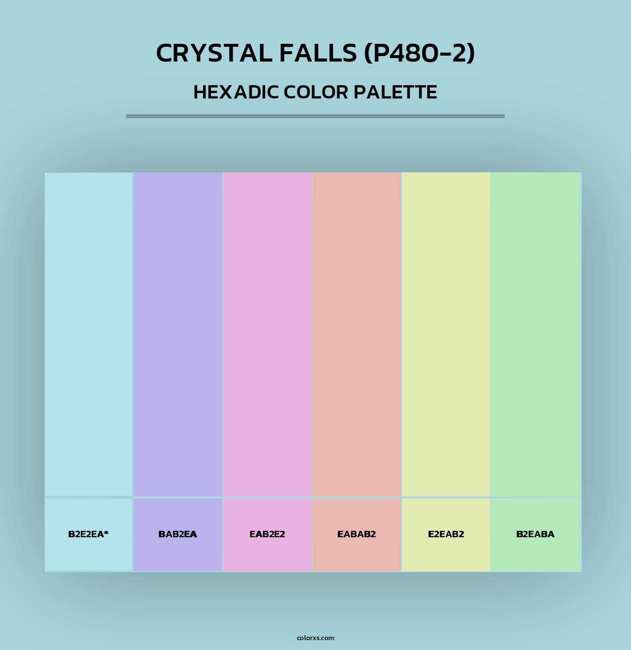 Crystal Falls (P480-2) - Hexadic Color Palette