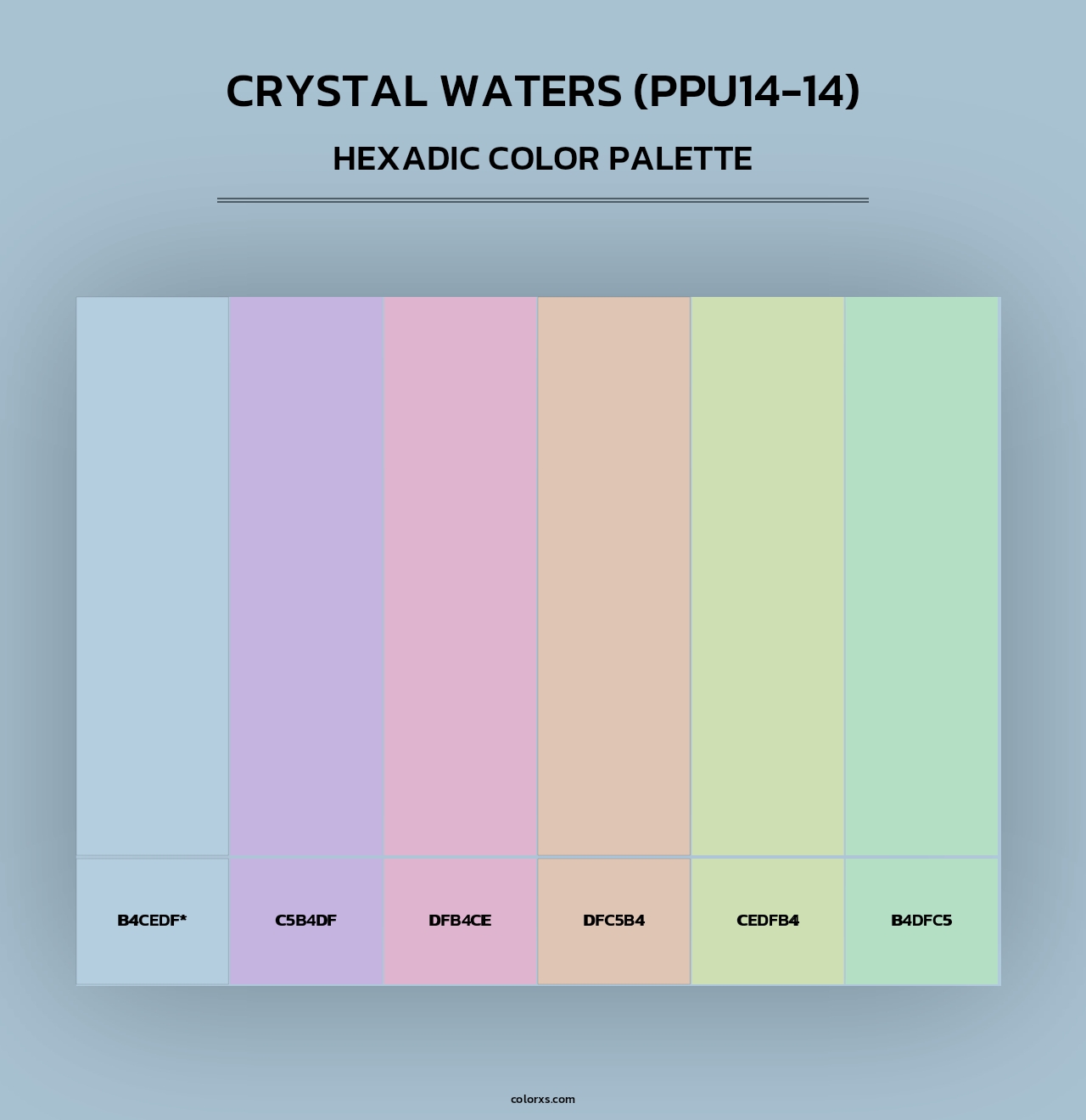 Crystal Waters (PPU14-14) - Hexadic Color Palette