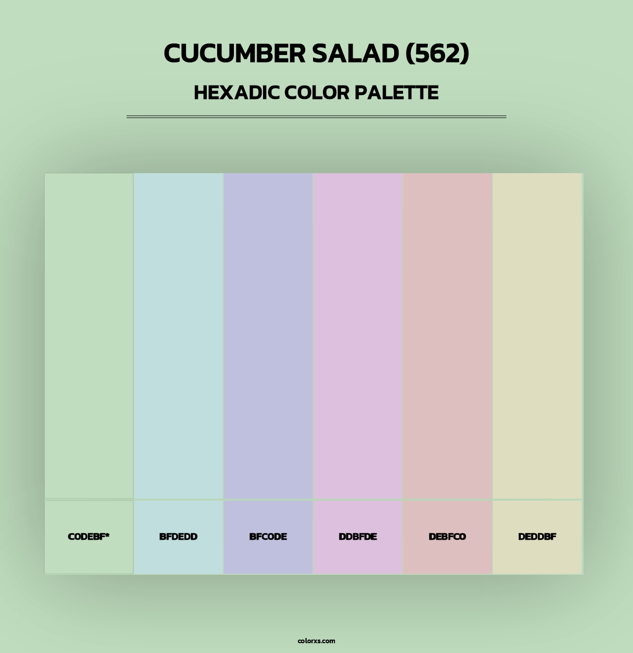 Cucumber Salad (562) - Hexadic Color Palette