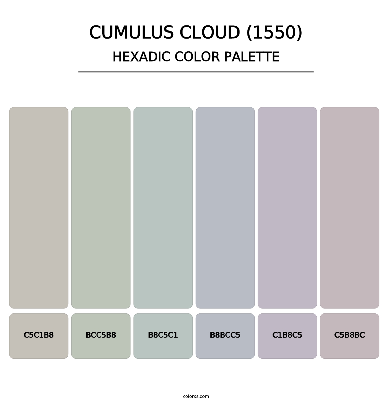 Cumulus Cloud (1550) - Hexadic Color Palette