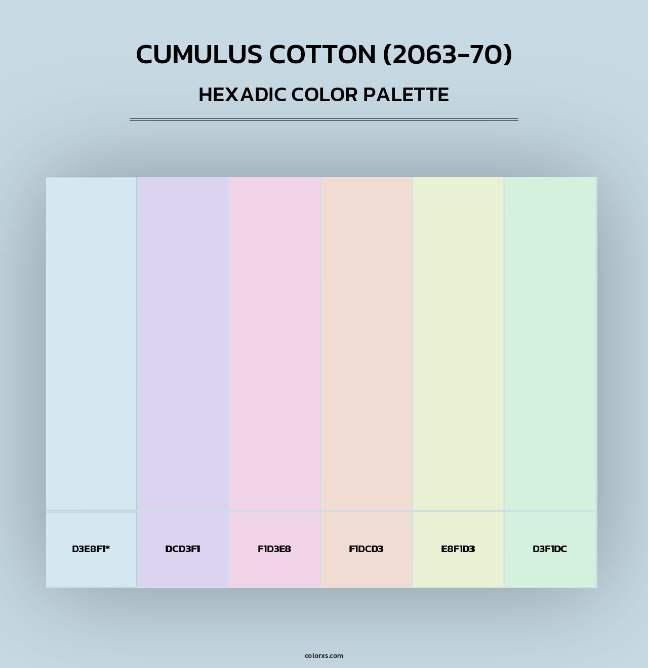 Cumulus Cotton (2063-70) - Hexadic Color Palette
