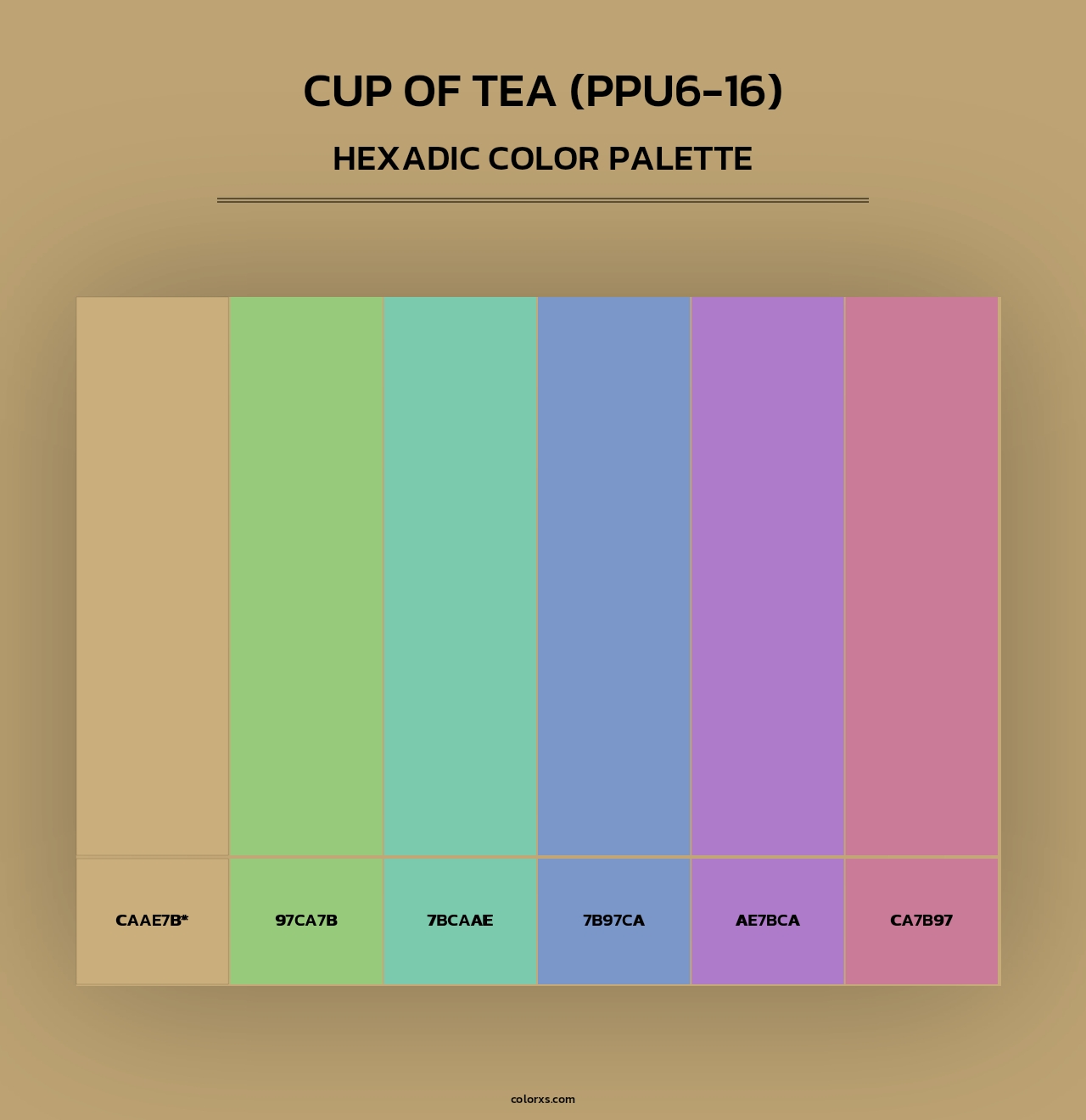 Cup Of Tea (PPU6-16) - Hexadic Color Palette