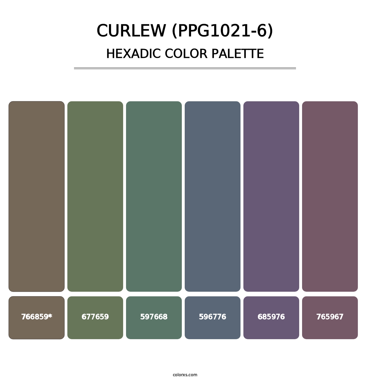 Curlew (PPG1021-6) - Hexadic Color Palette
