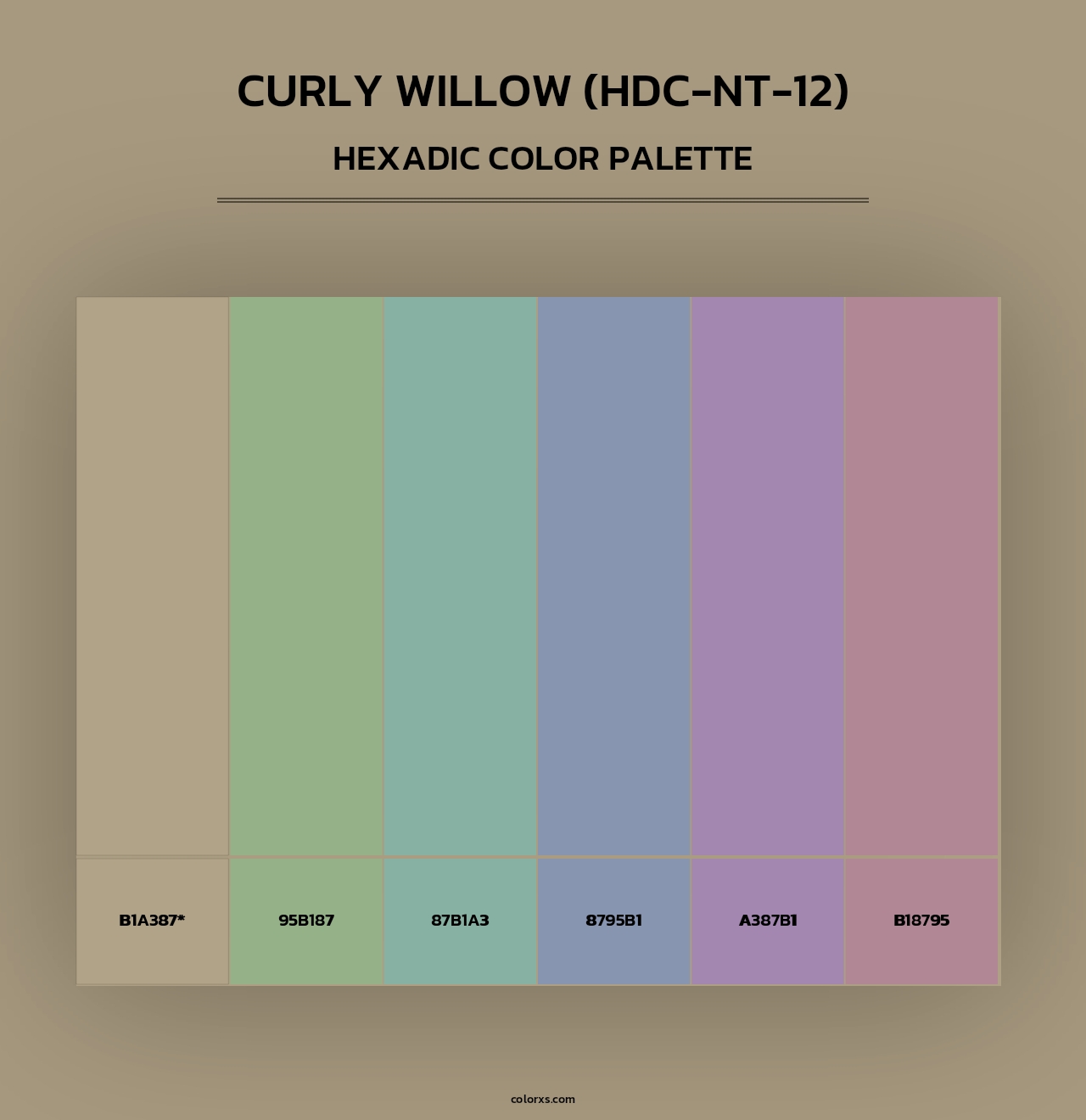 Curly Willow (HDC-NT-12) - Hexadic Color Palette
