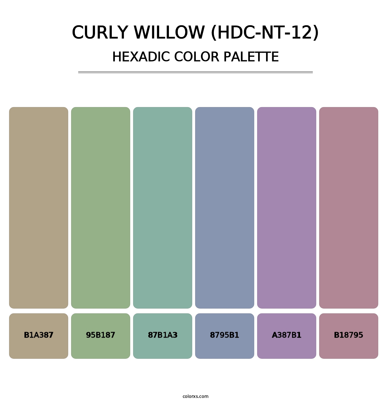 Curly Willow (HDC-NT-12) - Hexadic Color Palette