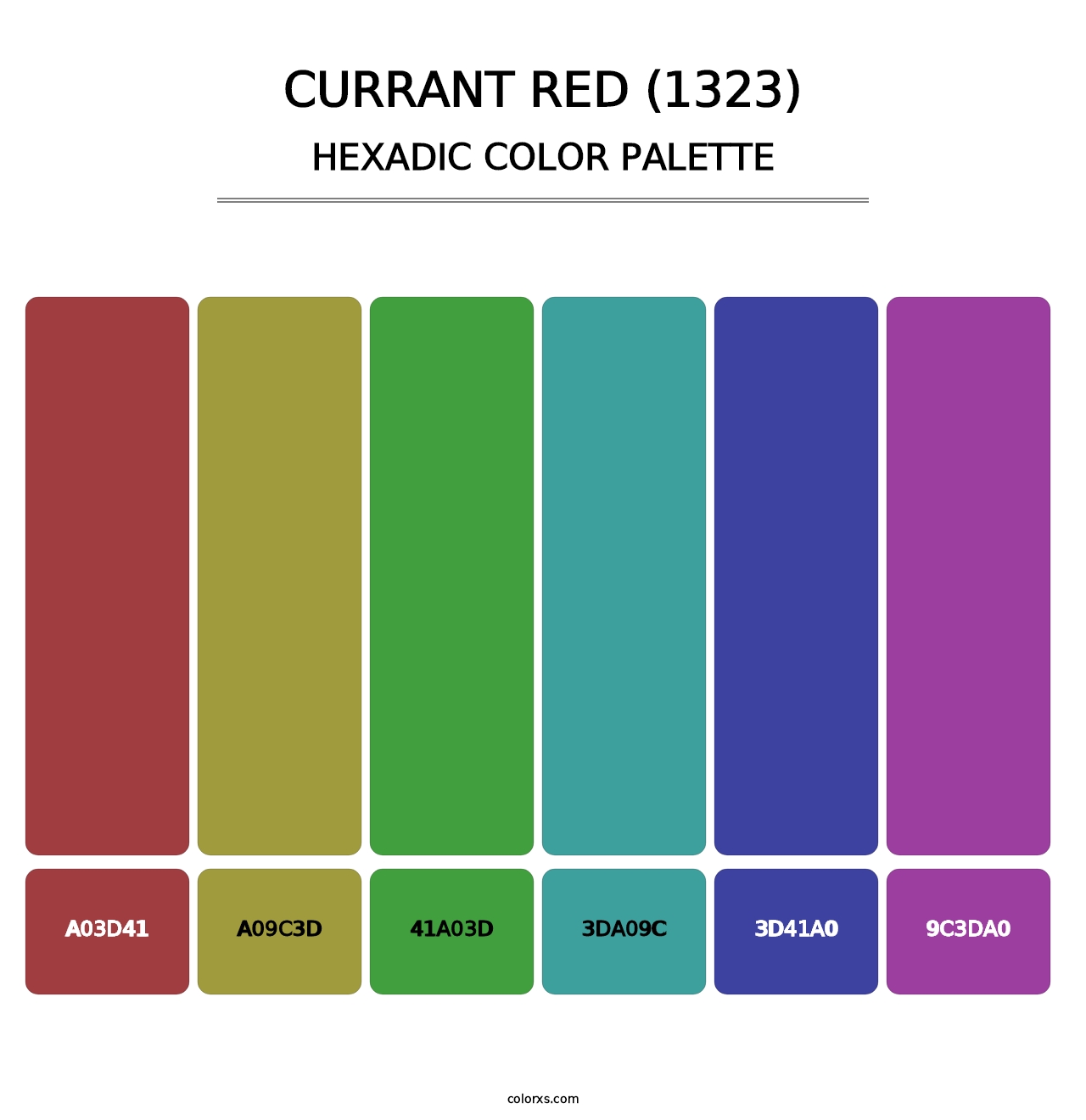 Currant Red (1323) - Hexadic Color Palette