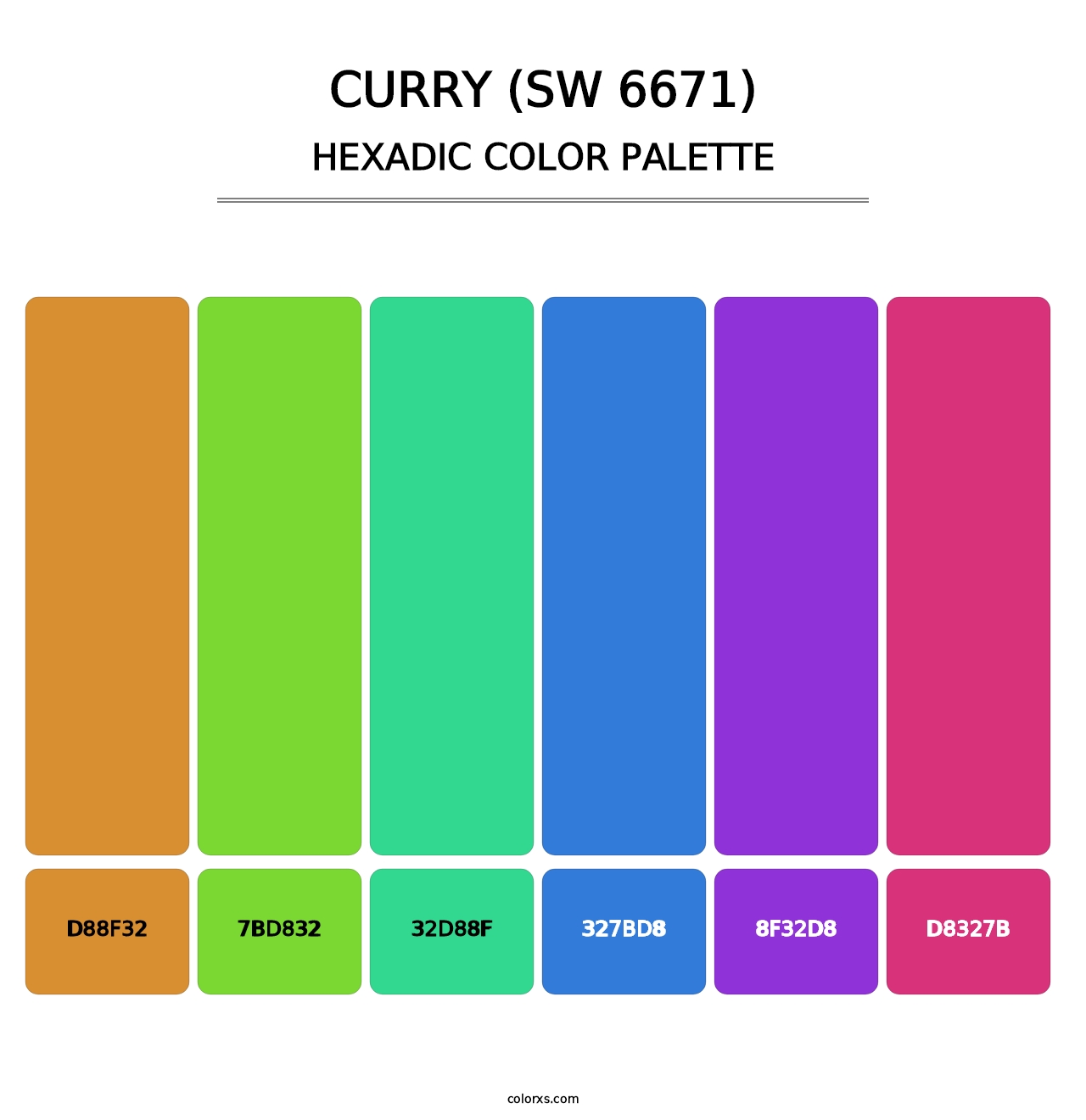 Curry (SW 6671) - Hexadic Color Palette
