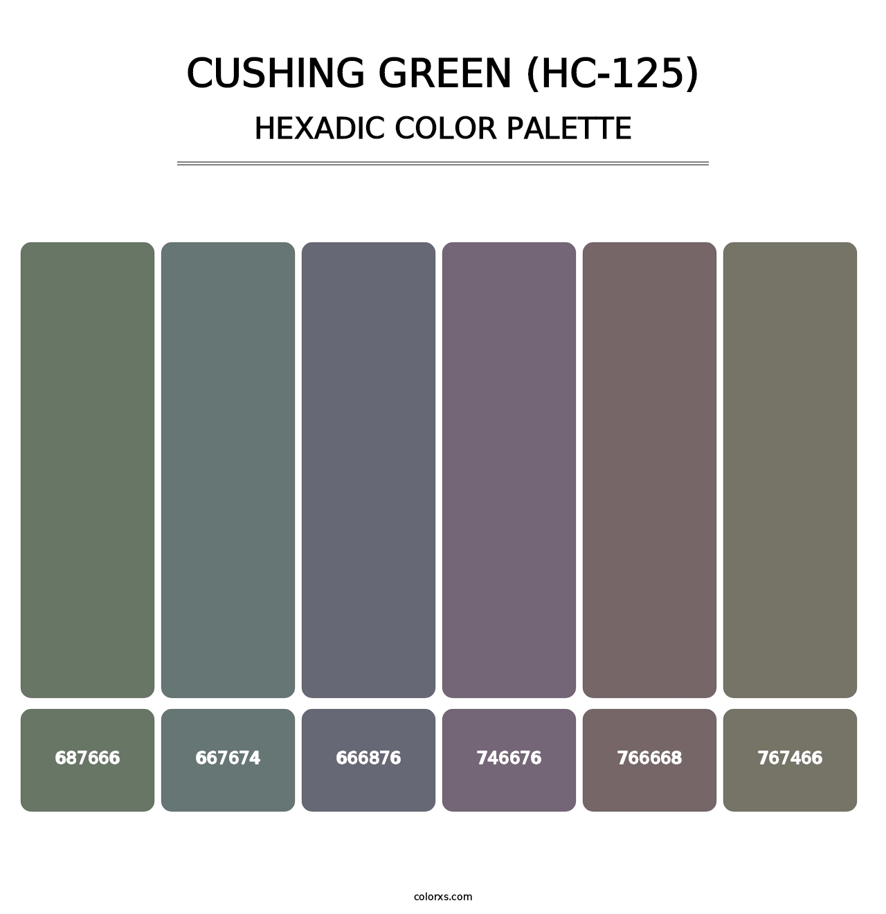 Cushing Green (HC-125) - Hexadic Color Palette