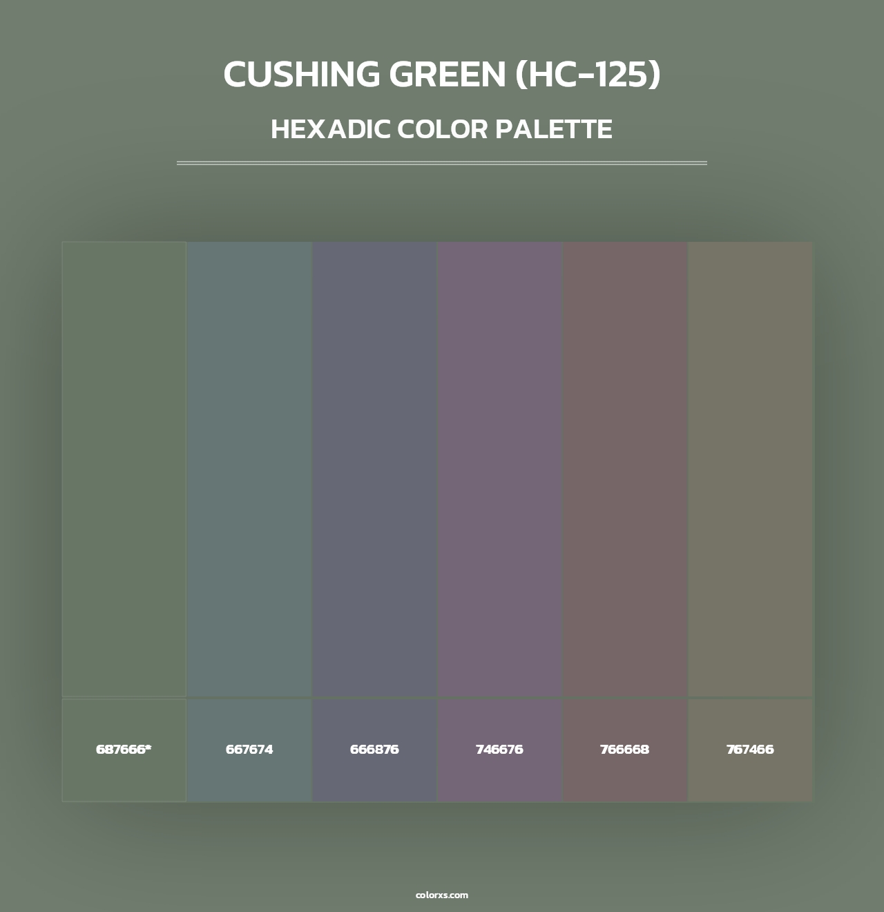Cushing Green (HC-125) - Hexadic Color Palette