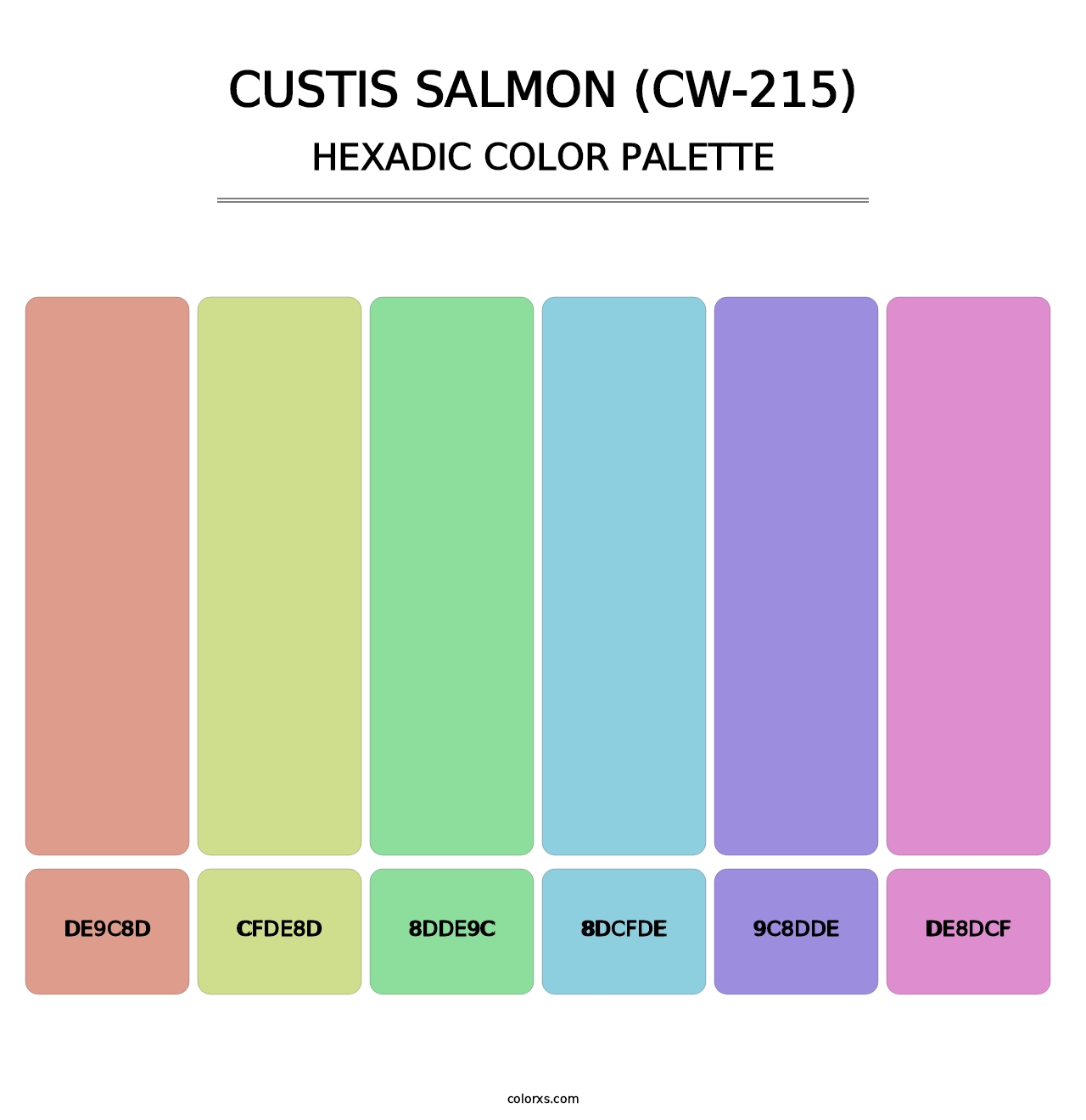 Custis Salmon (CW-215) - Hexadic Color Palette