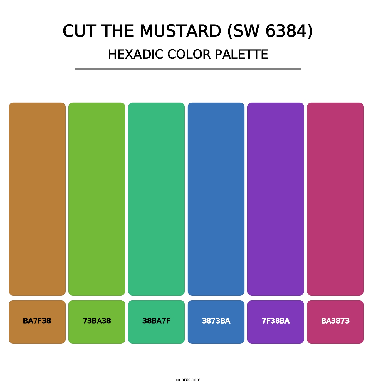 Cut the Mustard (SW 6384) - Hexadic Color Palette