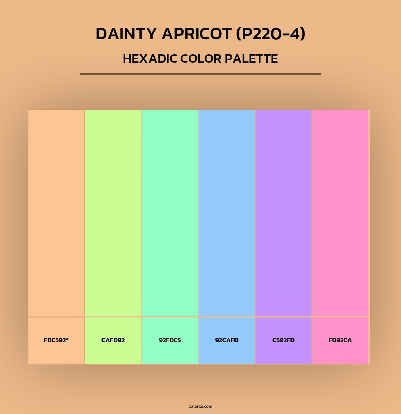 Dainty Apricot (P220-4) - Hexadic Color Palette
