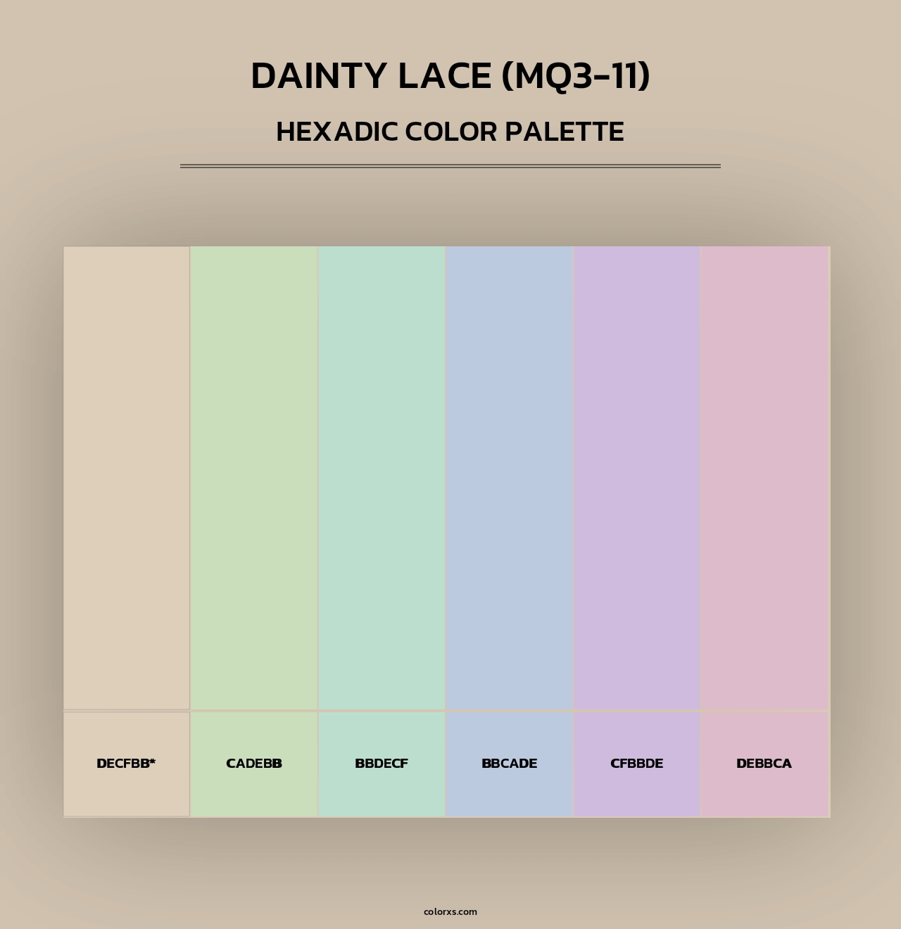 Dainty Lace (MQ3-11) - Hexadic Color Palette