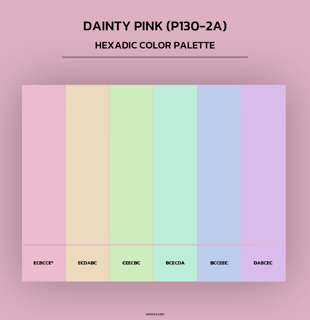 Dainty Pink (P130-2A) - Hexadic Color Palette