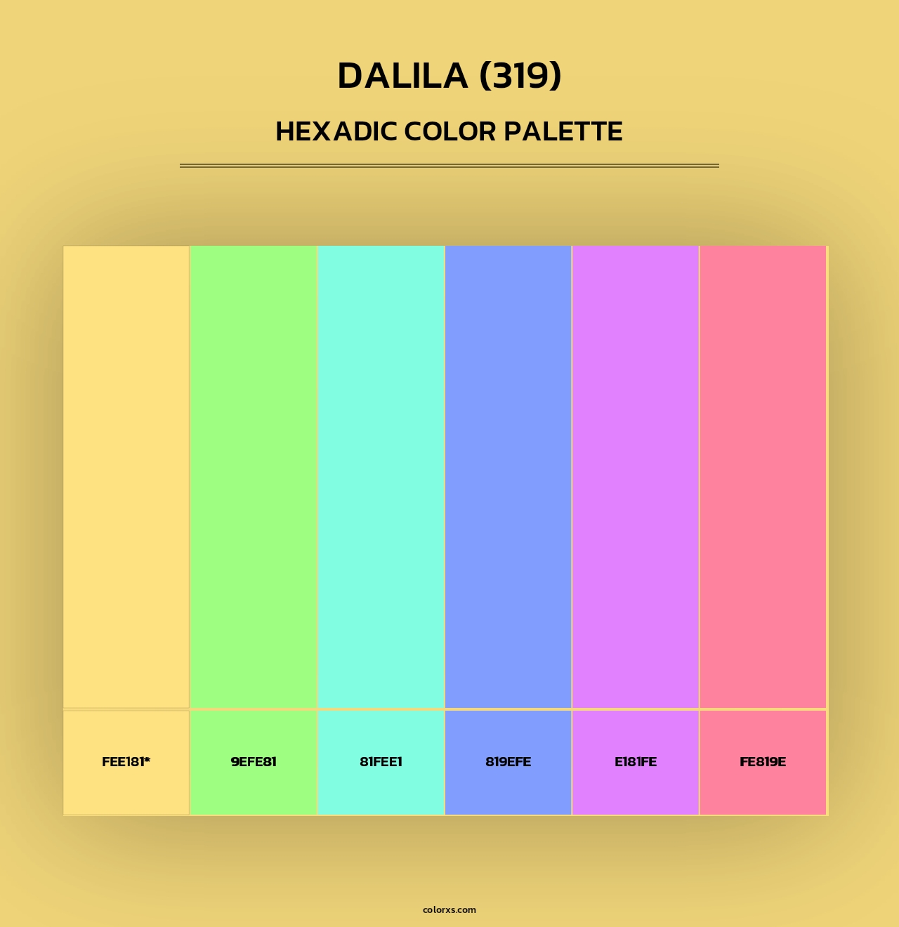Dalila (319) - Hexadic Color Palette